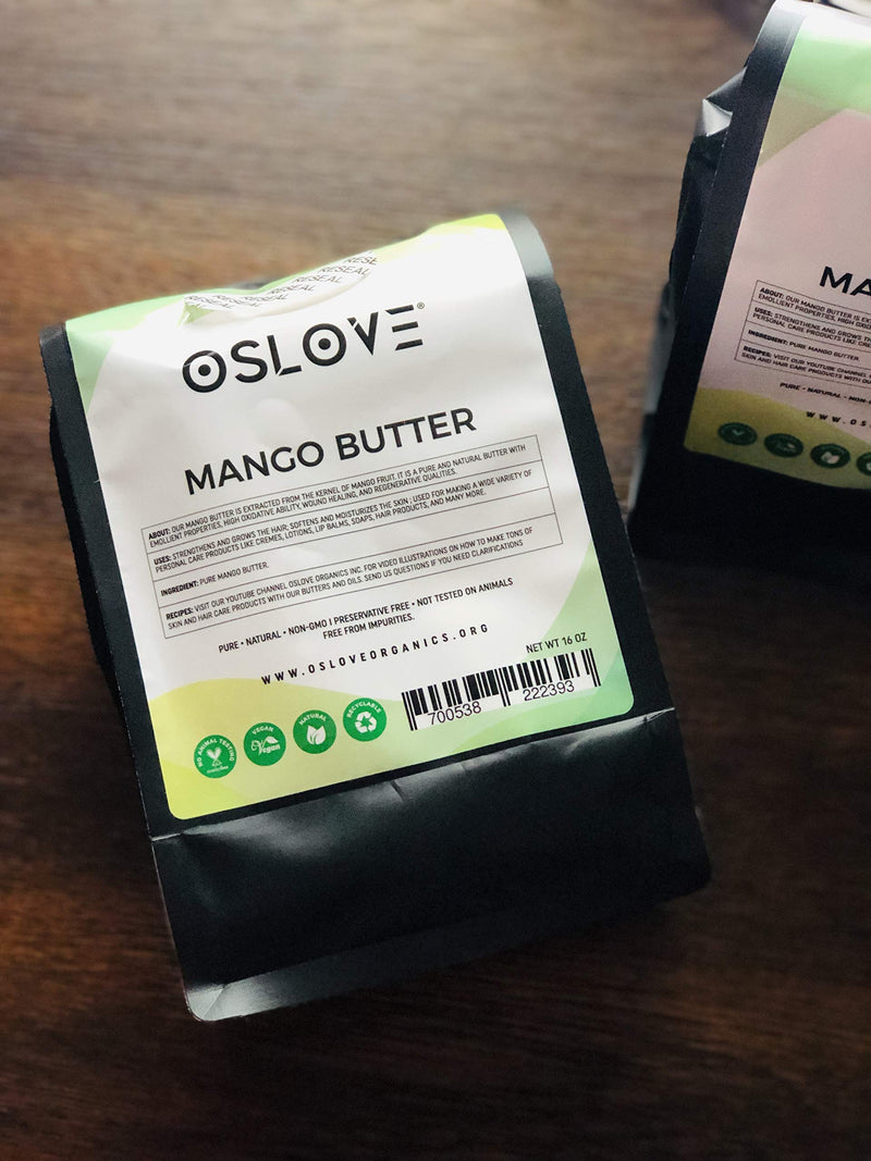 Mango Butter 1 LB by Oslove Organics -Pure, Natural, Hand -packed, Fresh and Fluffy in DIY mixes, Extra emolliency for lotions and creams. - BeesActive Australia