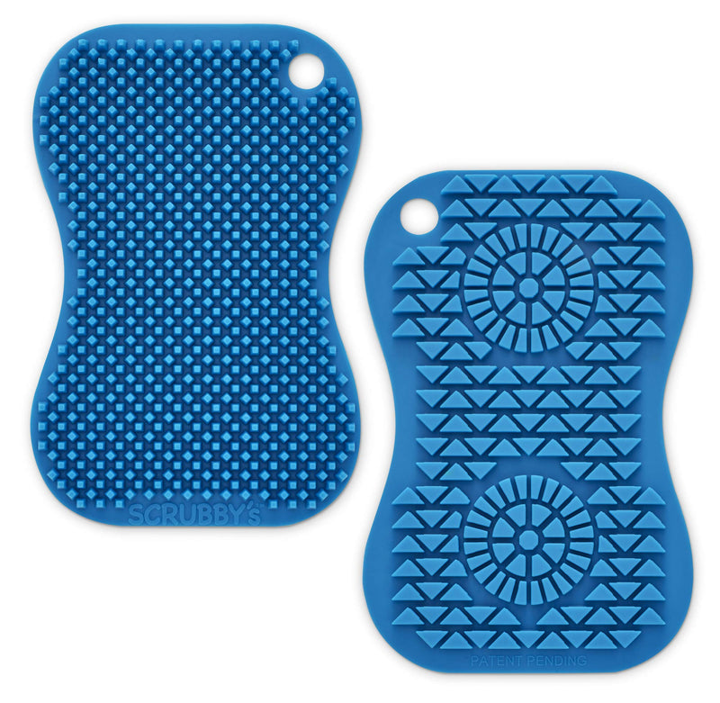 Scrubby's Standard Non-Abrasive, Long-Lasting Silicone Scrubber, Medium, Blue - BeesActive Australia