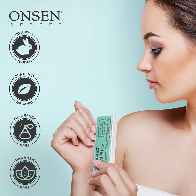 Onsen Professional Nail Buffer, Ultimate Shine Nail Buffing Block With 3 Way Buffing Methods, Smooth & Shine After Onsen Nail Filer, Compact Purse Size Manicure Tools for Optimum Nail Care 1 Count Onsen Nail Buffer - BeesActive Australia