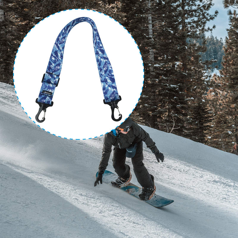 CM Snowboard Carrier Strap Ski Boot Carrier Strap Adjustable Shoulder Sling Leash Roller Skate Leash for Skiing, Snowboarding, Ice Skates and Rollerblades - BeesActive Australia