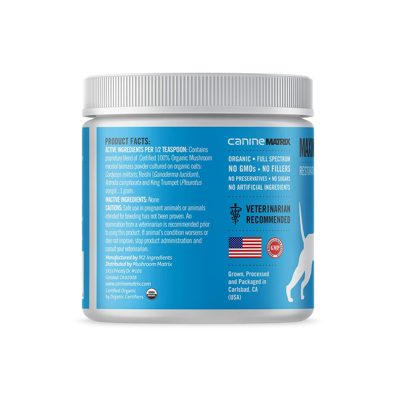 Mushroom Matrix Maximum Recovery and Senior Support Supplements 200 grams - BeesActive Australia