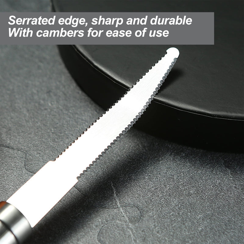 Setaria Viridis Stainless Steel Grapefruit Knife Serrated Knife for Fruit with Angled Blade Curved Serrated Grapefruit Knife for Easy Peeling Slicing Coring and Cutting - BeesActive Australia