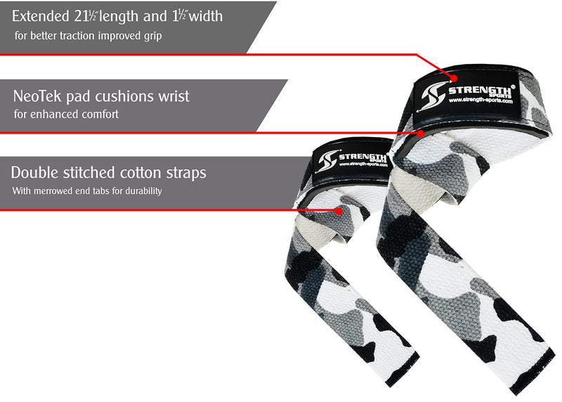 Strength Wrist Straps for Weight Lifting - 21'' Lifting Straps for Weightlifting | Gym Wrist Wraps with Extra Hand Grips Support for Strength Training | Bodybuilding | Deadlifting - BeesActive Australia