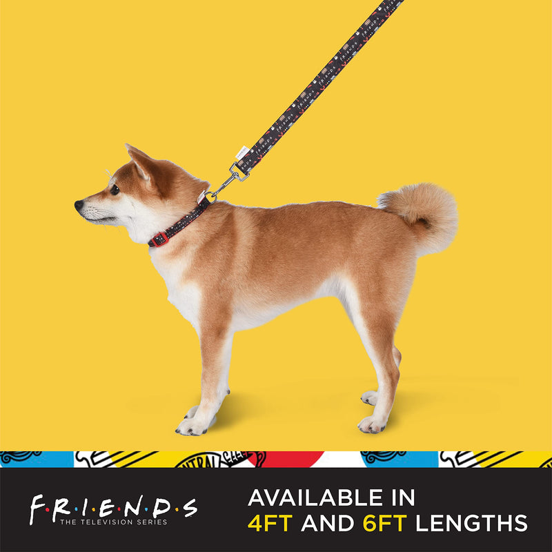 Friends TV Show Iconic Graphics Dog Leash - Friends Dog Lead, Puppy Leash, Leash for Dogs, Dog Leashes, Cute Dog Leash, Black Dog Leash, Red Dog Leash, Friends Pet Leash for Puppy, Dog Walking leash 6 Foot - BeesActive Australia
