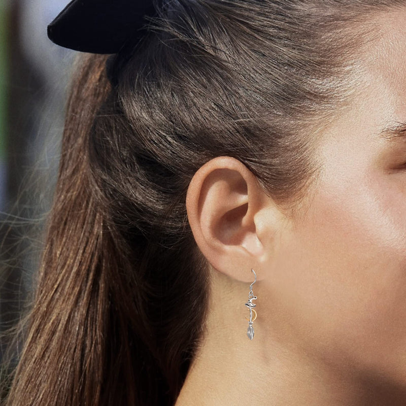 LINGBG JEWELRY Witch Broom Earrings 925 Sterling Silver Cross Earrings Infinity Earrings Skull Key Earrings for Women Chakra Earrings Feather Earrings Jewelry Gifts for Girls Friends 3# Earrings - BeesActive Australia
