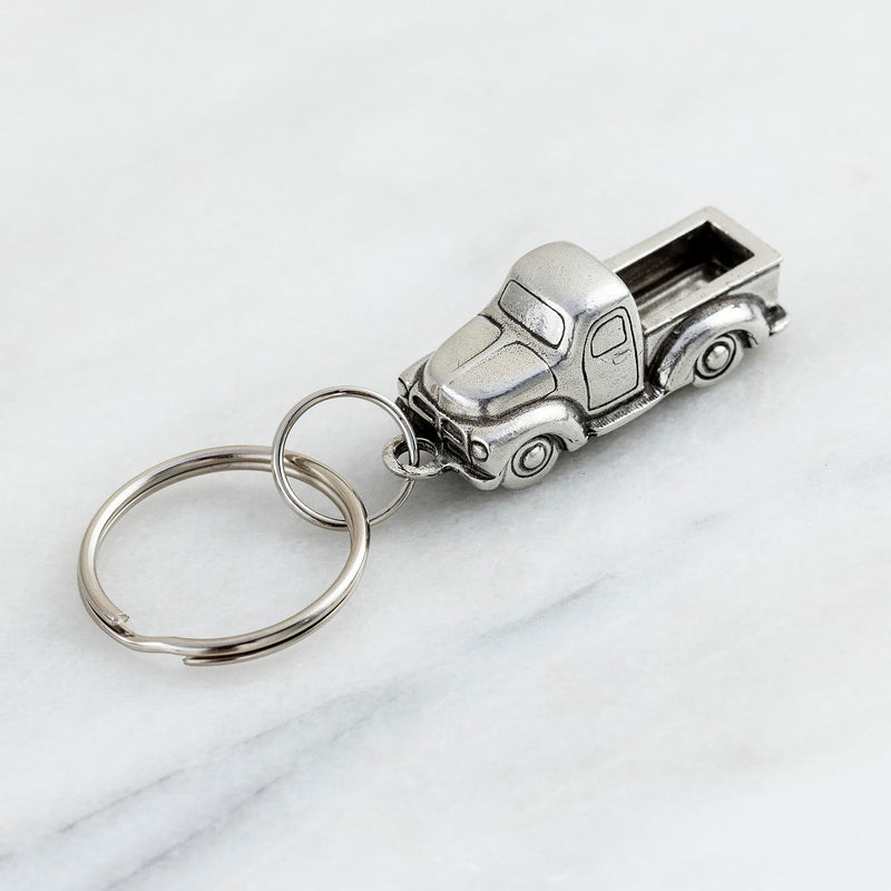 DANFORTH Pickup Truck Keyring, Handcrafted Pewter - 2” Wide and ¾” Tall, Made In USA - BeesActive Australia