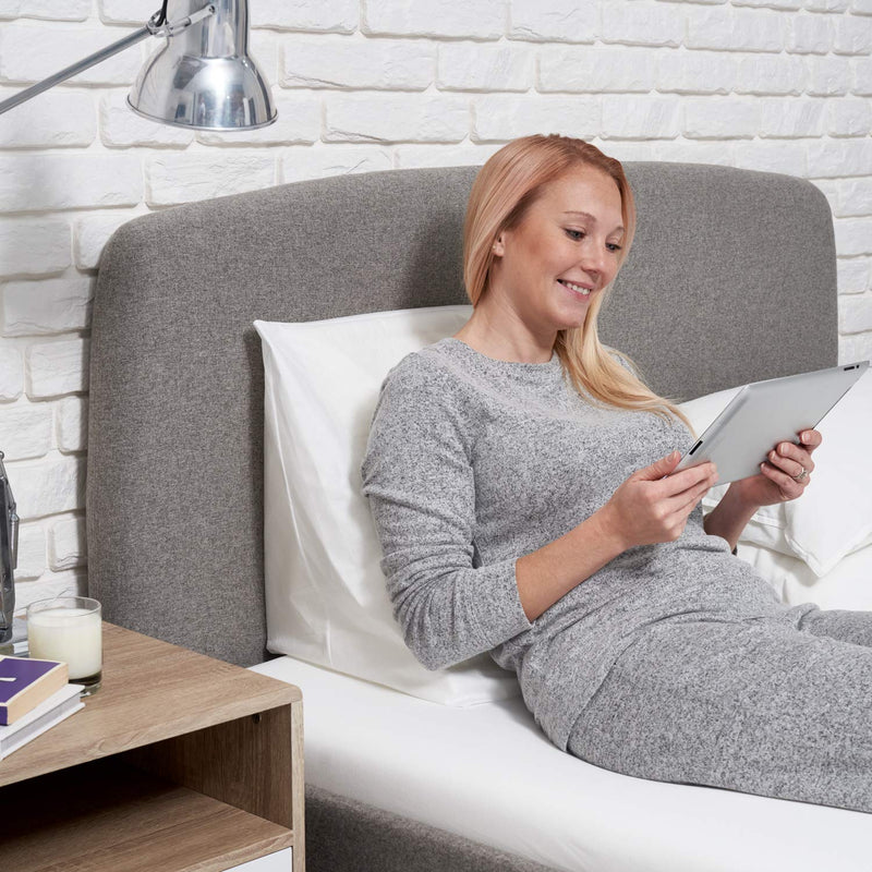 Proheeder Wedge Pillow for Reading and Watching in Bed - Support Cushion for Back, Leg and Knee Prop Up - Helps with Acid Reflux - Made in Foam with Removable and Washable Cover - Made in Portugal Bed Wedge Cushion - BeesActive Australia