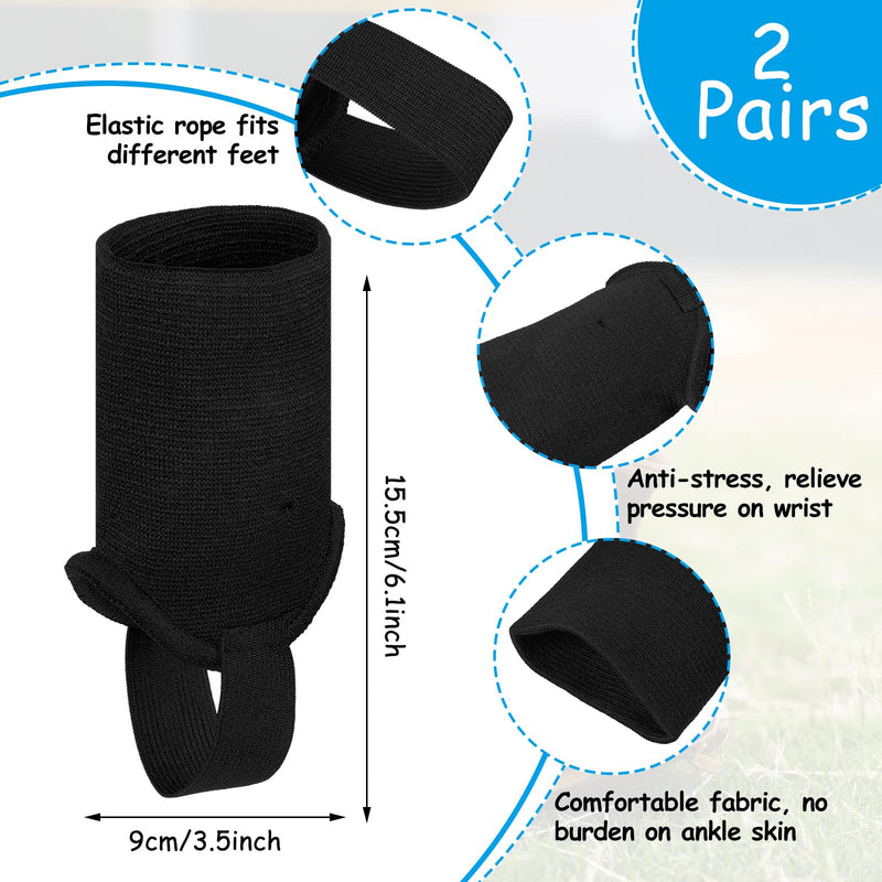 2 Pairs Black Ankle Protector Soccer Ankle Guard Pads Elastic Football Ankle Protection Ankle Soccer Support Guards Soccer Ankle Support Pads for Running Basketball Ankle Soccer Football Supplies - BeesActive Australia