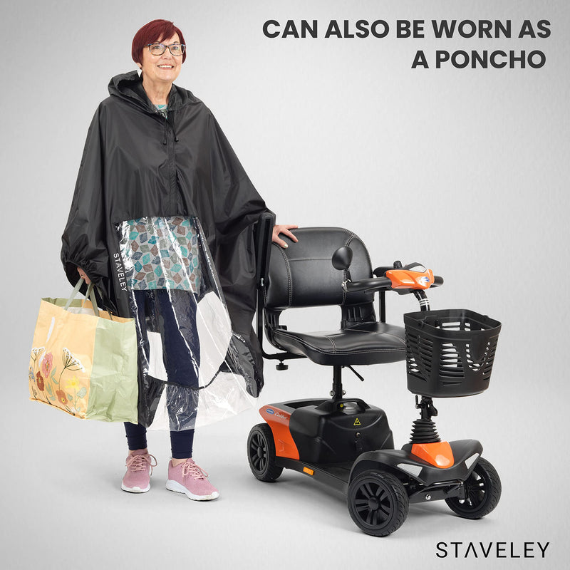 Staveley Standard Size Mobility Scooter Cape | Waterproof Rain Poncho Cover for Electric Scooters and Wheelchair | Perfect for Boot Scooters - BeesActive Australia