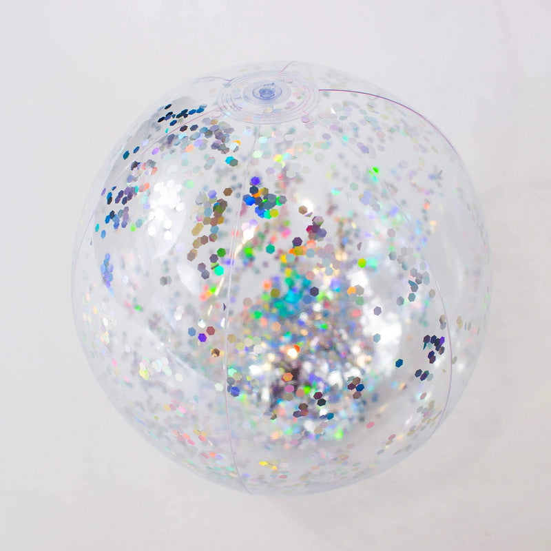 [AUSTRALIA] - Poolcandy Glitter Beach Ball, Silver Gitter 