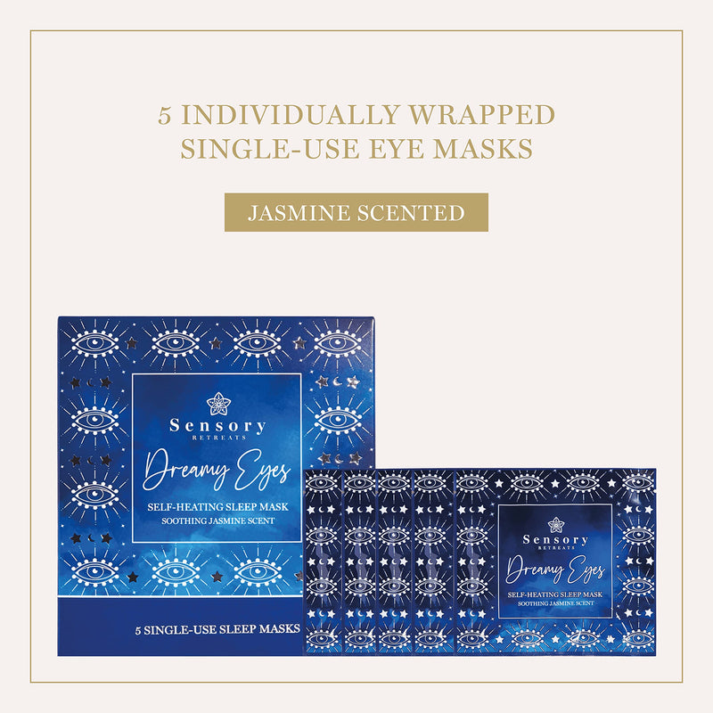5 Dreamy Eyes Self-Heating Eye Masks, Box of 5, Heated Eye Mask, Migraine Relief and Soothing Sleep Mask - BeesActive Australia