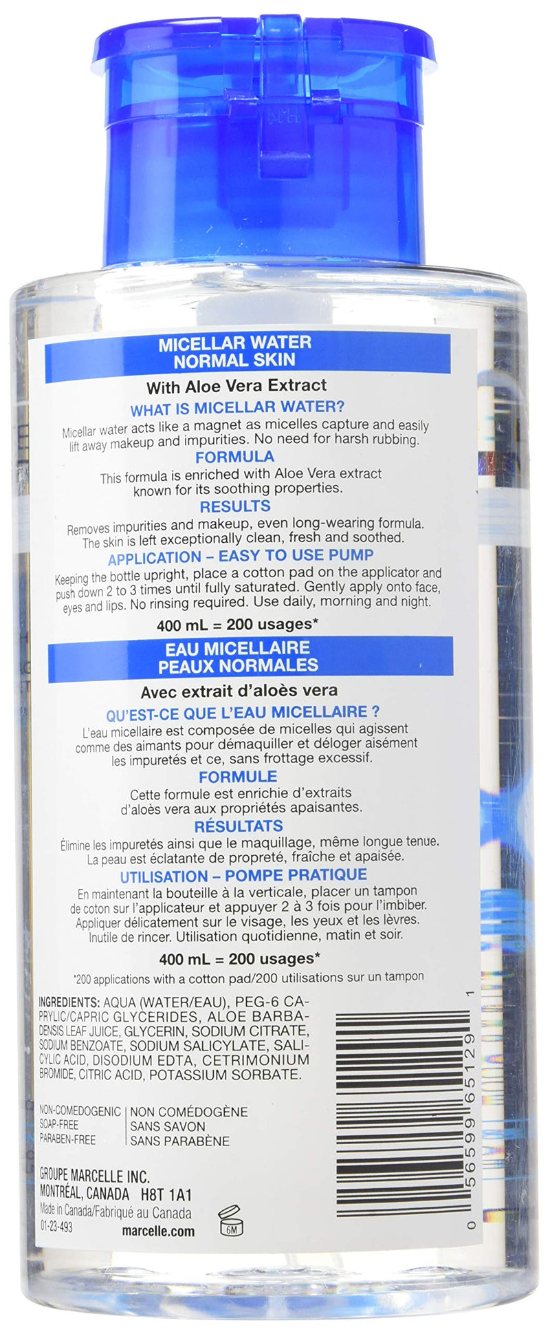 Marcelle Micellar Water, Normal Skin, Hypoallergenic and Fragrance-Free, 13;5 fl oz All Skin Types - BeesActive Australia