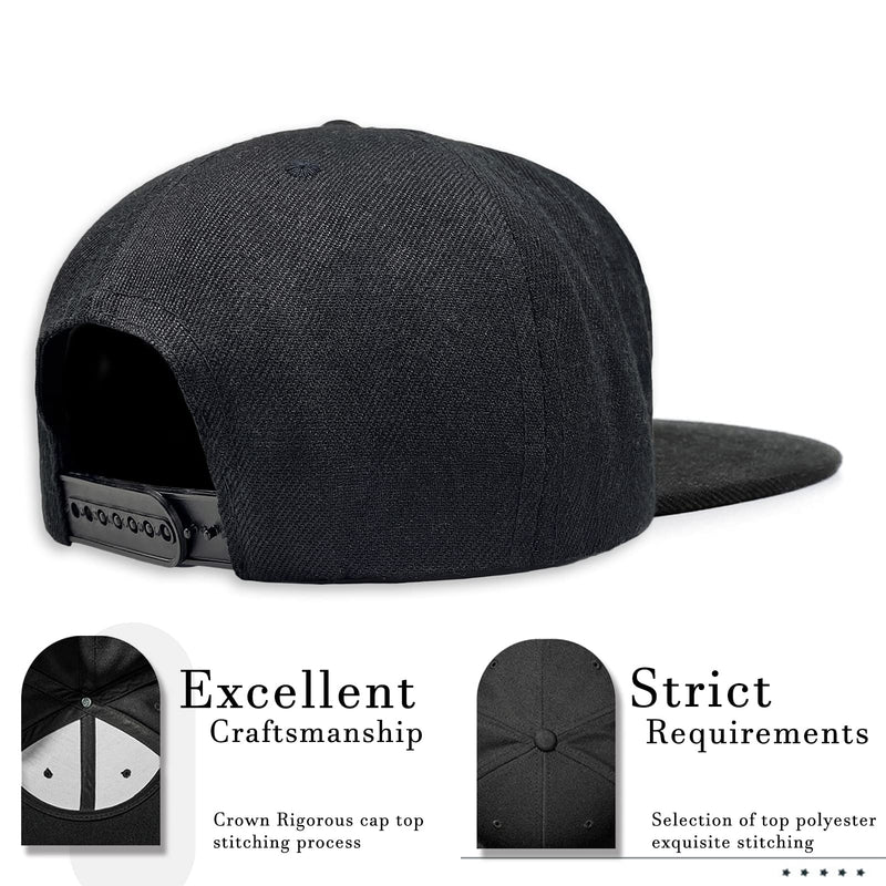 Negi Snapback Hats for Men Flat Bill Black Adjustable Baseball Cap Trucker Dad Hat… Rose - BeesActive Australia