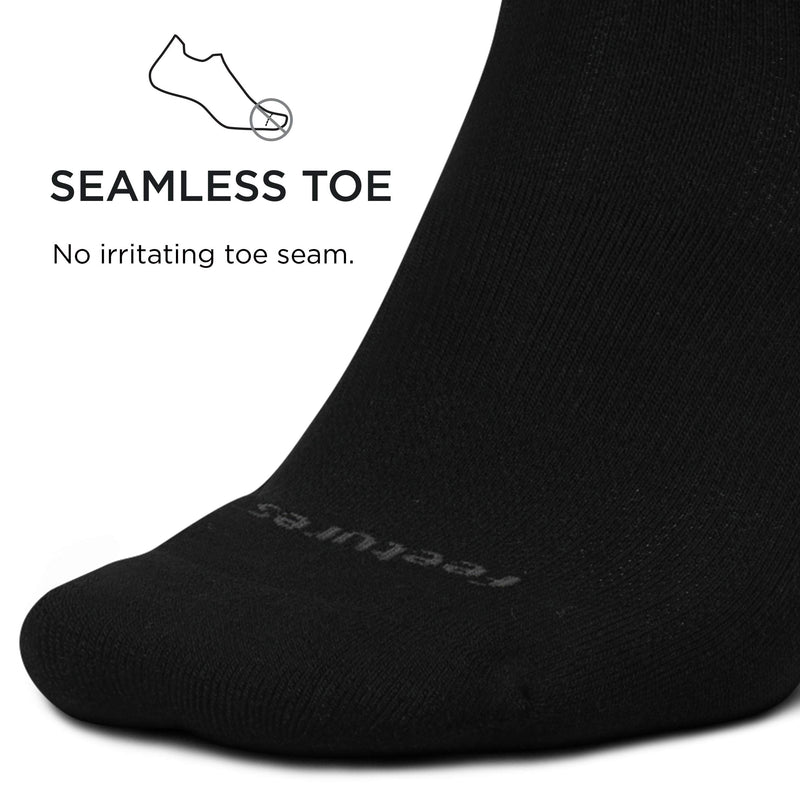 [AUSTRALIA] - Feetures Therapeutic Cushion Quarter Sock (Large, Black) 