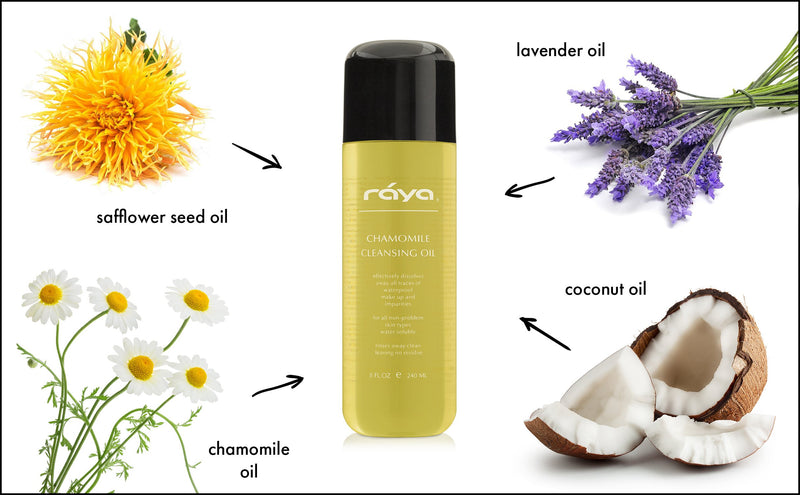 RAYA Chamomile Facial Cleansing Oil (154) | Natural and Organic, Water-Soluble Oil Cleanser and Water-Proof Make-Up Remover For All Skin | Made With Chamomile and Lavender Oils - BeesActive Australia