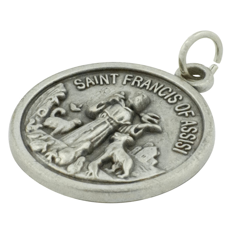 5 Pack of Saint Francis of Assisi Pet Medals | Hang on Dog or Cat's Collar | "St. Francis Patron Saint of Animals, Protect my Pet" | Great Catholic Gift - BeesActive Australia