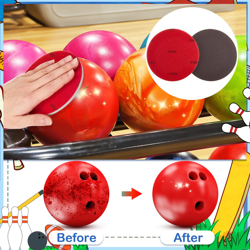 7 Pieces Bowling Sanding Pads Cup Set, Including 6 Resurfacing Polishing Kit Bowling Ball Grit Pads Bowling Ball Cup Bowling Ball Stand Bowling Ball Holder for Bowling Sports Ball Cleaning Display - BeesActive Australia