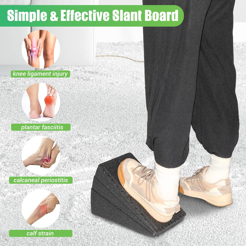 Slant Board for Calf Stretching, 5 Adjustable Angles Foot Stretcher for Physical Therapy, 480 lbs Weight Capacity Foam Incline Board Wedge for Home Exercise, Squats and Calf Stretch - BeesActive Australia