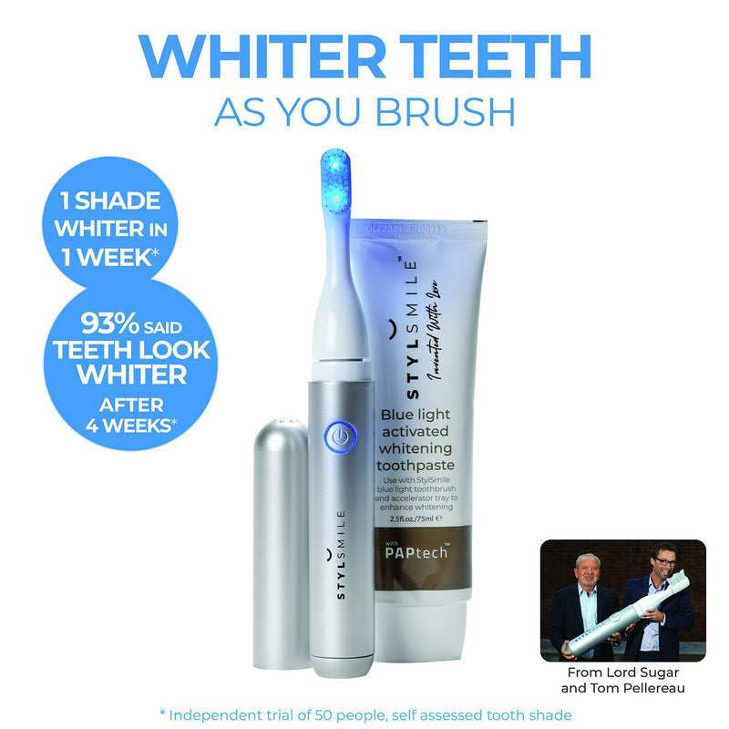 STYLSMILE Kits Set whitening Teeth with Blue led Light Technology Toothpaste and Gel (Several Options) (Brush Kit) - BeesActive Australia