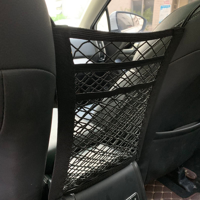 DoL Car Dog Net Barrier. Pet Mesh Barrier with Storage Bag for Water Bottles,DVDs. Stretchable Organizer Bag for Jeep,Off-Road,Pickup SUV. Barrier of Backseat Pet Kids. - BeesActive Australia