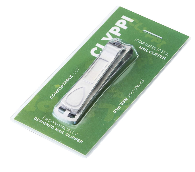 Clyppi Nail Clippers with Swing Out Nail Cleaner/Nail File - Fingernail Clippers/Toe Nail Clippers. Sharp Stainless Steel with Wide Easy Press Lever - BeesActive Australia