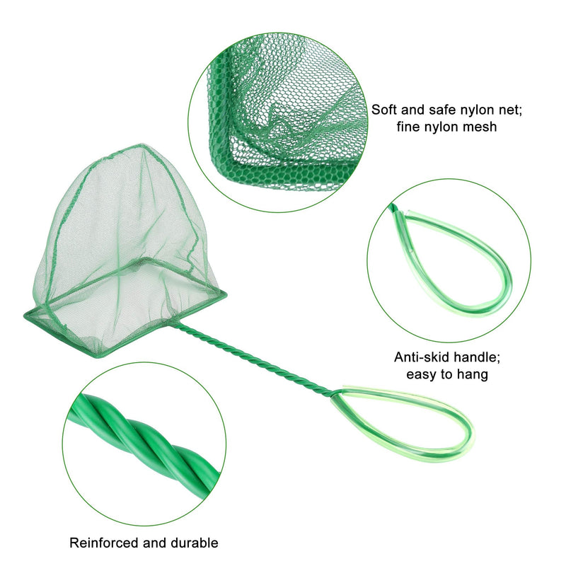 Mogoko 2 Pack Fish Net, Multi-Size Fine Mesh Aquarium Net with Long Plastic Handle for Fish Tank Large - BeesActive Australia