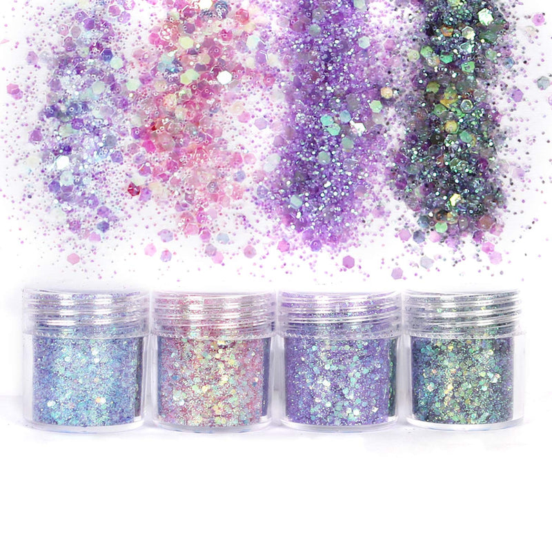 Unime Body Glitter 16 Colors Chunky Glitter for Body Face Hair Make Up Nail Art Mixed Color Glitter - BeesActive Australia