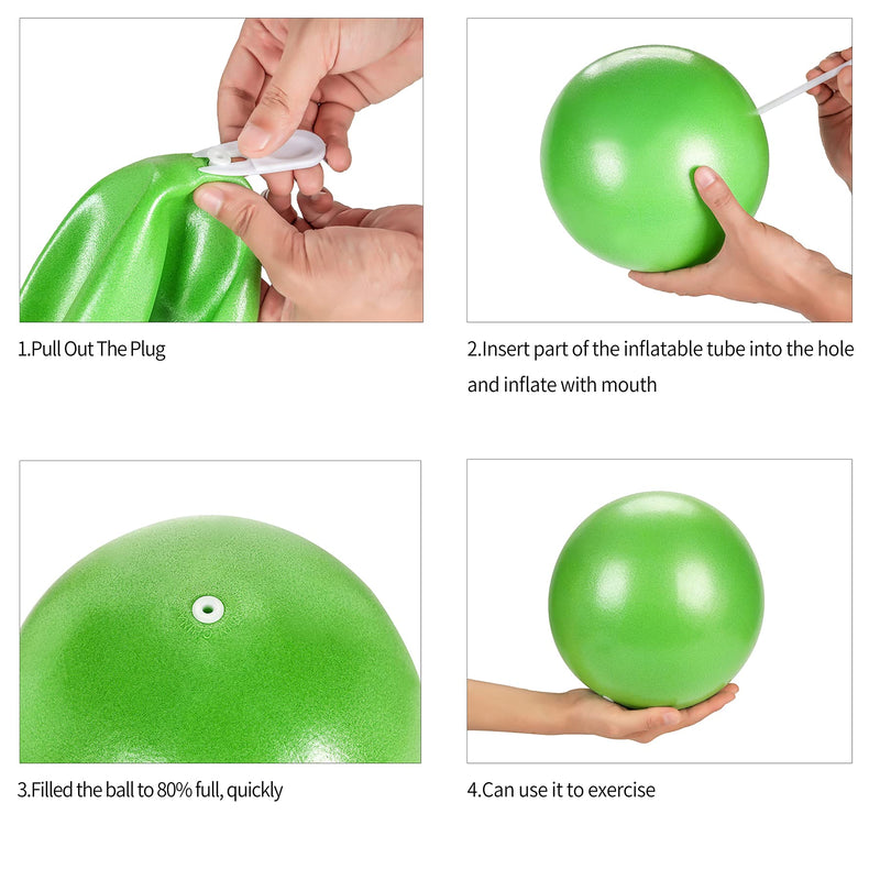 Pilates Ball, Pilates Ball Mini, Excersize Balls, 8 Exercise Ball, Yoga Balls, Ball 9 inch,Core Treatment, Explosion-Proof, Non-Slip Inflatable Small Orange - BeesActive Australia