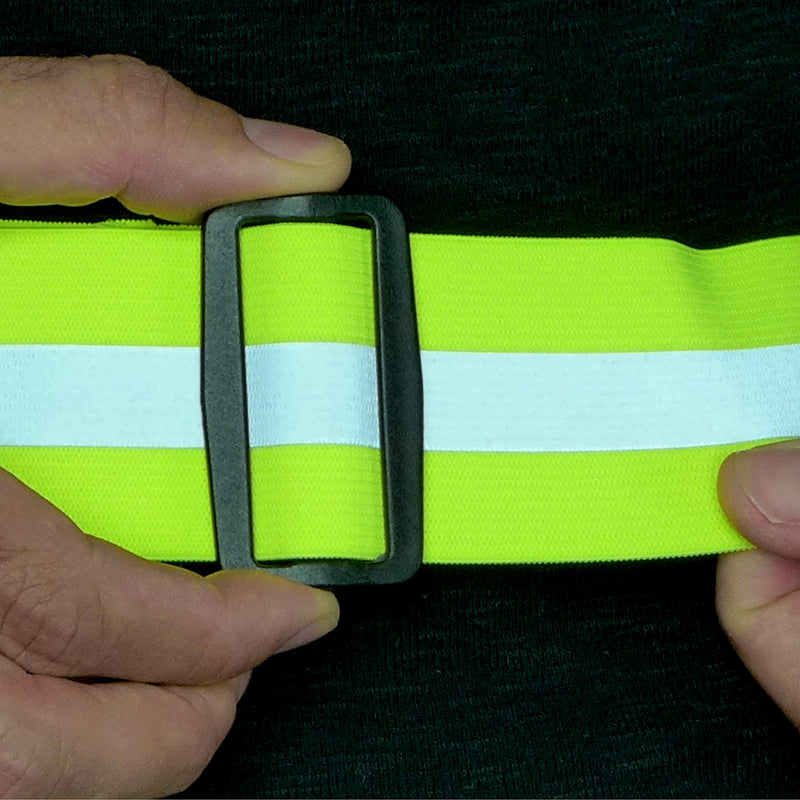 Endura Max Reflectives Reflective Elastic Belt or Sash, Military Heritage Style Glow Belt, Adjustable Lime Green Ultralight Regular - BeesActive Australia