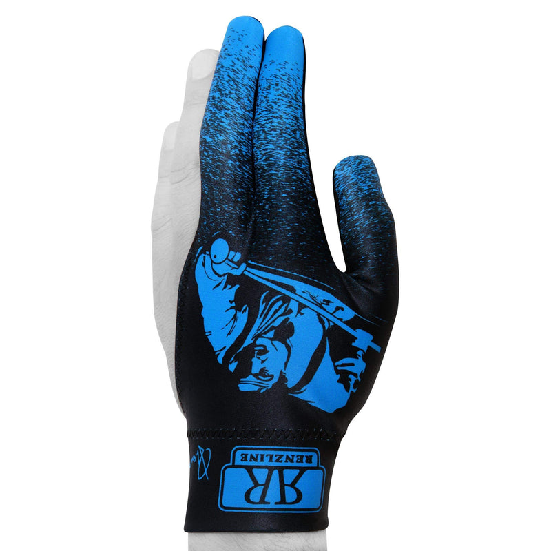 [AUSTRALIA] - Renzline Pool CUE Glove Billiard Player - Blue/Black - for Left Hand - One Size fits All 
