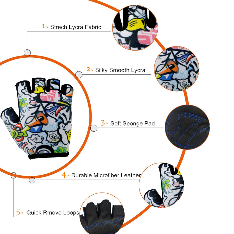 VMFTS Biking Gloves for Kids Toddler Boy and Girls Gloves 4 to 13 Year Old Childrens Grip Gloves for Monkey Bars,Cycling, Riding, Climbing, Scooter,Training,Golf Small - BeesActive Australia