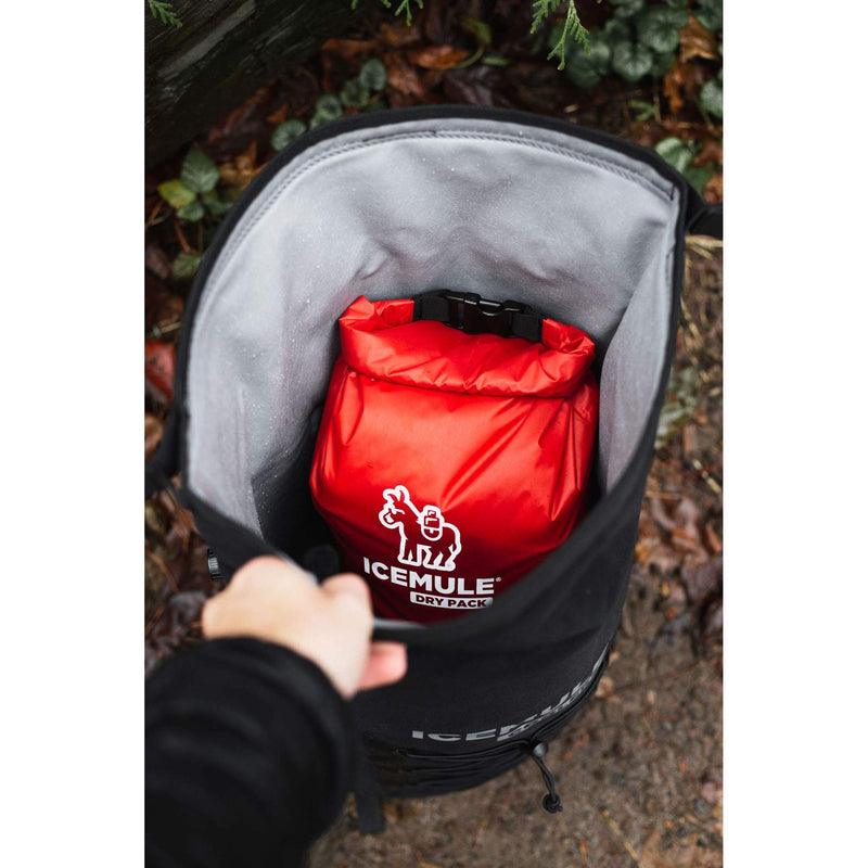 [AUSTRALIA] - IceMule 1300 Pro Dry Pack 10 Liter Outdoor Water Resistant Travel Sized Nylon Camping Food Storage Pouch and Dry Bag, Red 