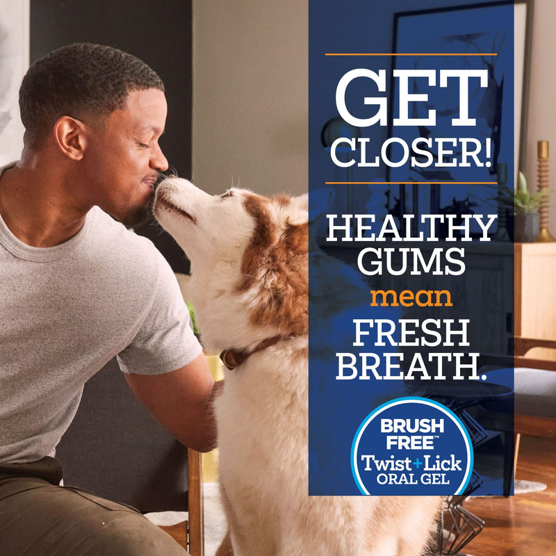 Vetality Brush Free Twist & Lick Brushless Dental Gel for Dogs | Continuously Cleans Teeth and Gums for 24 Hours | Tasty Chicken Flavor | Vet Recommended Dog Breath Freshener | Fun to Use - BeesActive Australia