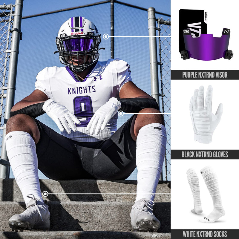 Nxtrnd G1 Pro Football Gloves, Men's & Youth Boys Sticky Receiver Gloves White X-Large - BeesActive Australia