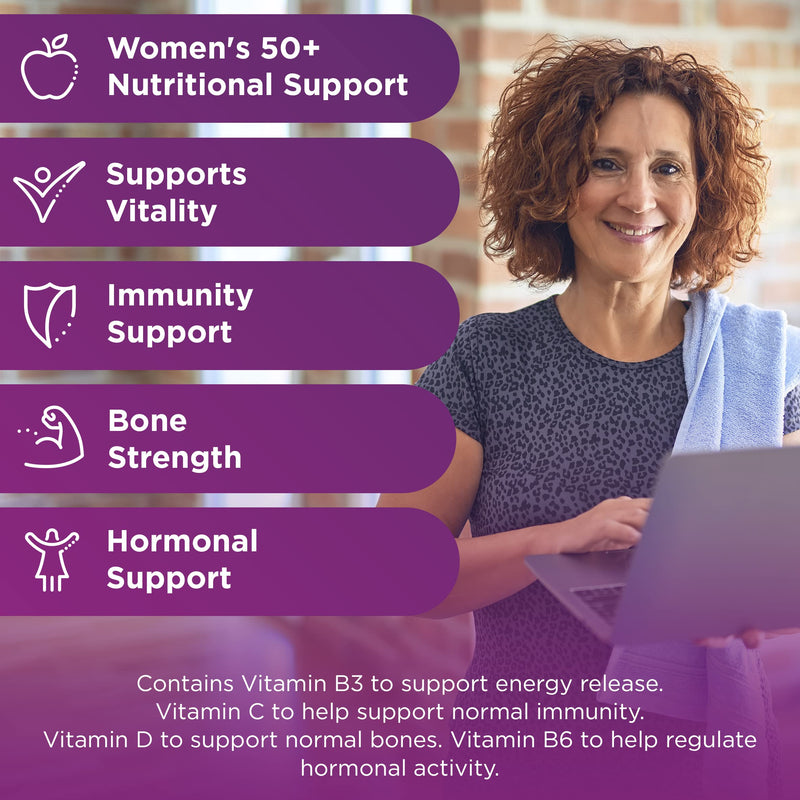 Centrum Women 50+ Multivitamin & Mineral Tablets, 24 essential nutrients including Vitamin D, Complete Multivitamin Tablets, 30 tablets - BeesActive Australia