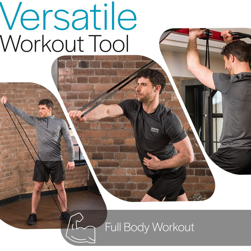 Core Balance Assisted Pull Up Bands Resistance Strength Training Natural Latex (Light to Extra Heavy) Black (Medium) - BeesActive Australia