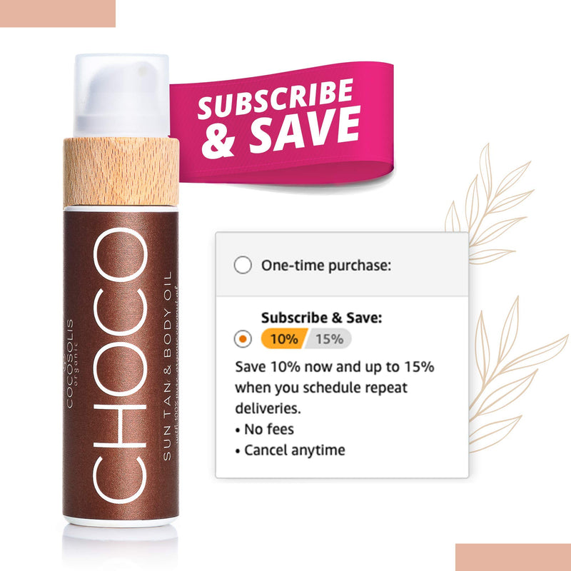 COCOSOLIS Choco Suntan & Body Oil - Organic Tanning Bed Lotion - Deep Chocolate Tan - Tanning Accelerator for Indoor Tanning Beds (110 Milliliters) - BeesActive Australia