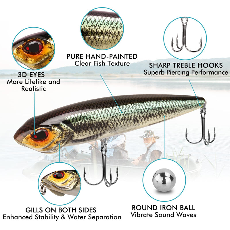TRUSCEND Fishing Lures for Bass Trout Segmented Multi Jointed Swimbaits Slow Sinking Swimming Lures for Freshwater Saltwater Fishing Lures Kit I-3.5",0.4oz - BeesActive Australia