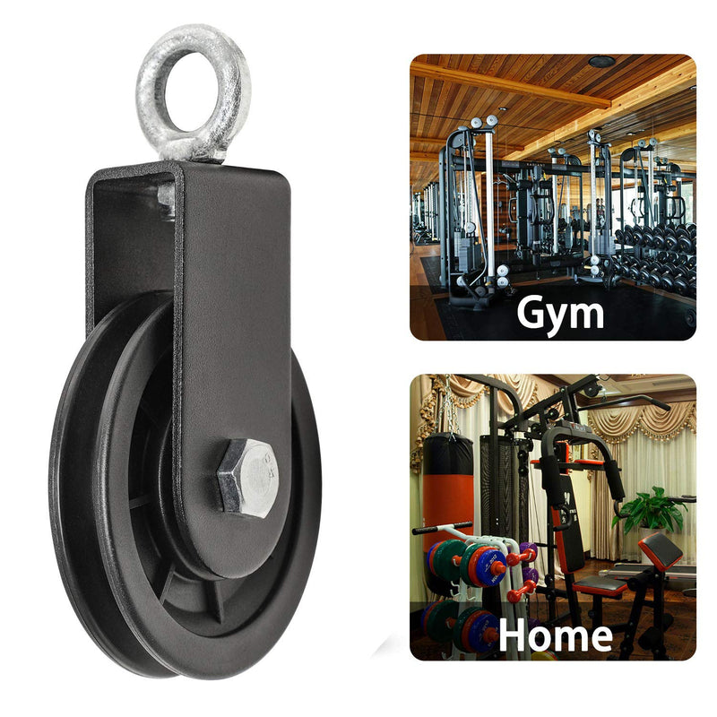 Vishusju 90mm Pulley Wheel for Cable Machines Silent Bearing Home Gym Equipment Pull Down Attachment Weight Lifting Pulley Traction - BeesActive Australia