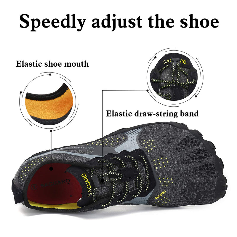 Women's Barefoot Shoes Minimalist Trail Running Shoes Walking | Wide Toe Box | Outdoor Cross Trainer | Zero Drop Sole 6.5 Bistre Black - BeesActive Australia