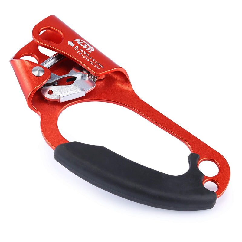 WILDKEN Climbing Hand Ascender Outdoor Mountaineering Tree Arborist Climbing Rappelling Equip Hand Ascender for 8-12MM Rope Left Right Hand Ascender Orange - Left - BeesActive Australia