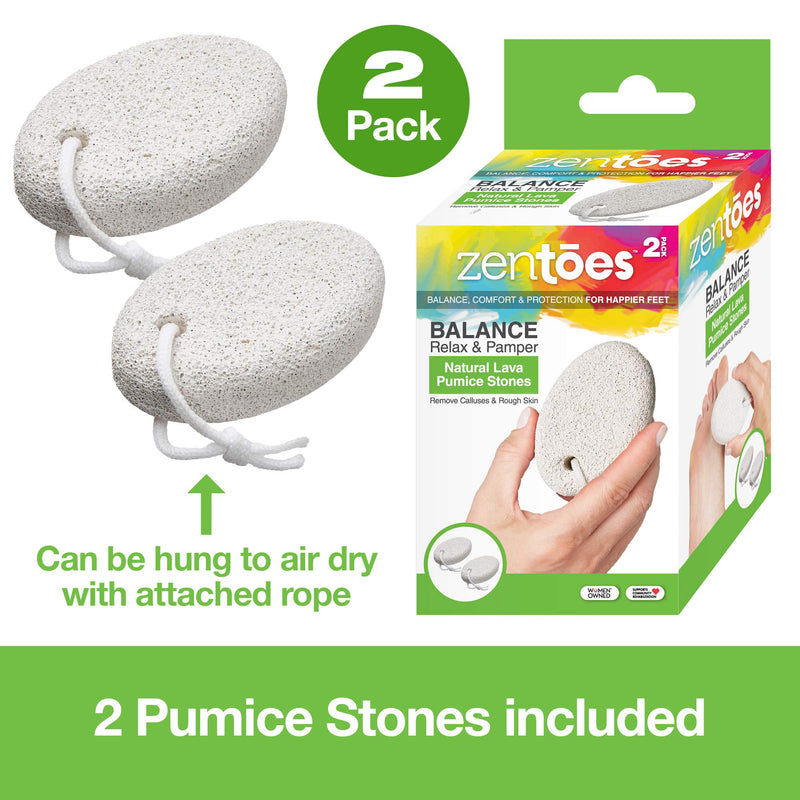 ZenToes Natural Lava Pumice Stone - Pedicure Callus Remover Bars - Exfoliate Rough Skin on Feet and Body - Set of 2 - BeesActive Australia
