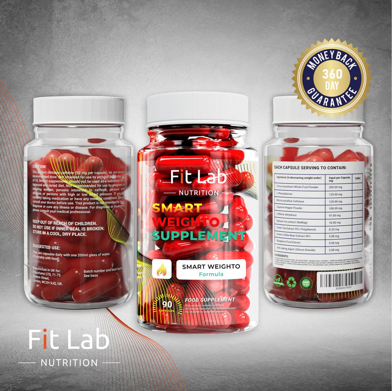 FIT LAB -90 Capsules - for Women & Men - W.eighto M.anagemen.t - 45 Days Supply - BeesActive Australia