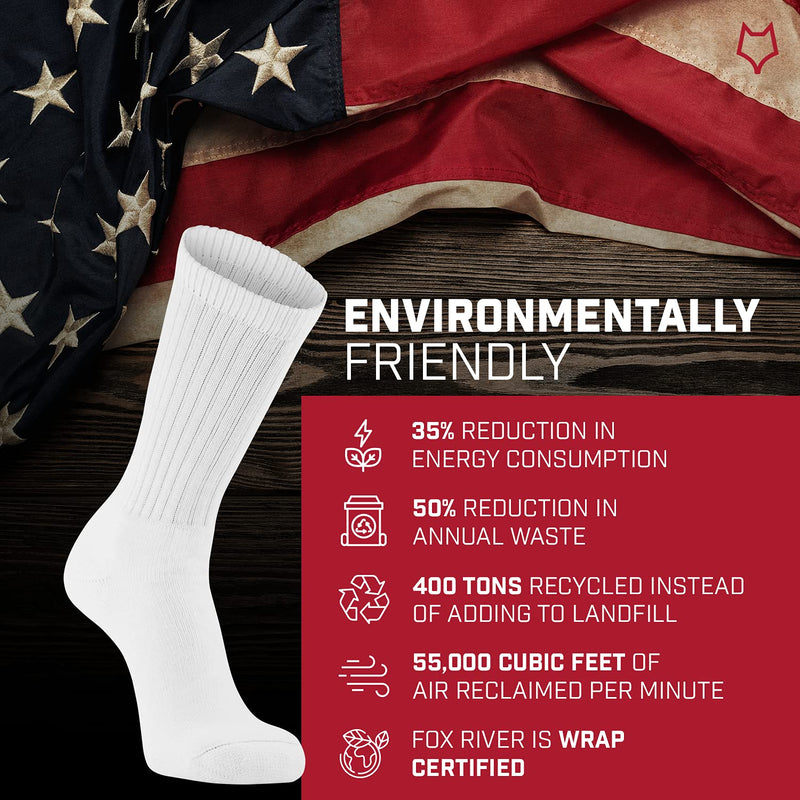 Fox River Wick Dry Classic White Crew Socks Moisture Wicking Socks for Men and Women with Fully Cushioned Sole Large - BeesActive Australia