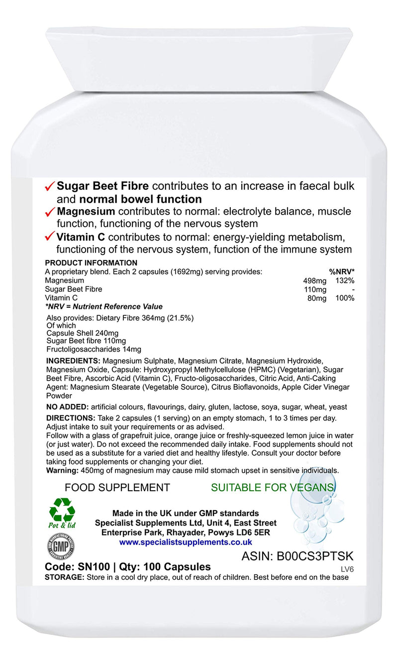 Specialist Supplements Oxy-Klenz Healthy Bowel Function 100 Capsules - BeesActive Australia
