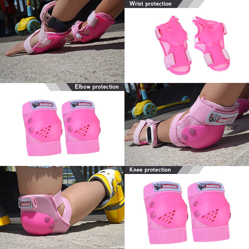 Kids/Youth Knee Pad Elbow Pads Guards Protective Gear Set for Wrist Guards Toddler,Roller Skates Scooter Inline Skating Cycling BMX Bike Skateboard Riding And Outdoor Other Extreme Multi-Sports S(3~7 years old) Pink - BeesActive Australia