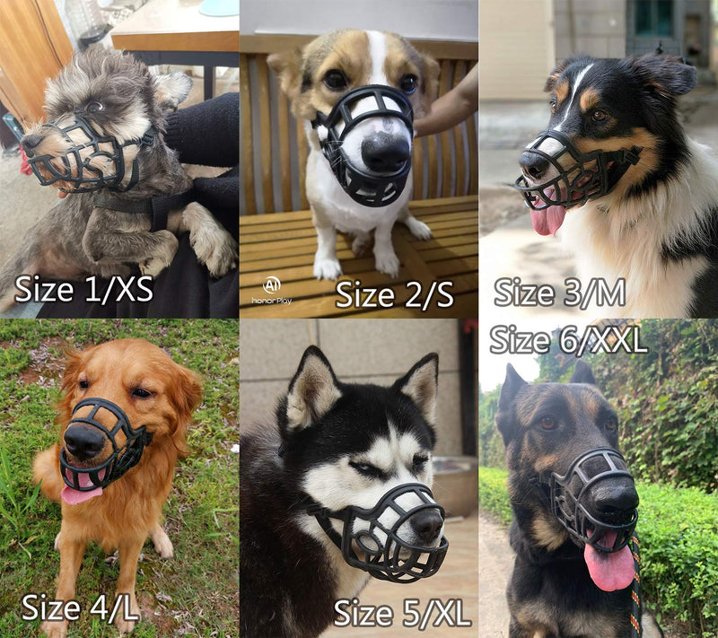 Dog Muzzle, Breathable Basket Muzzles for Small, Medium, Large and X-Large Dogs, Stop Biting, Barking and Chewing XL - Labrador Black - BeesActive Australia