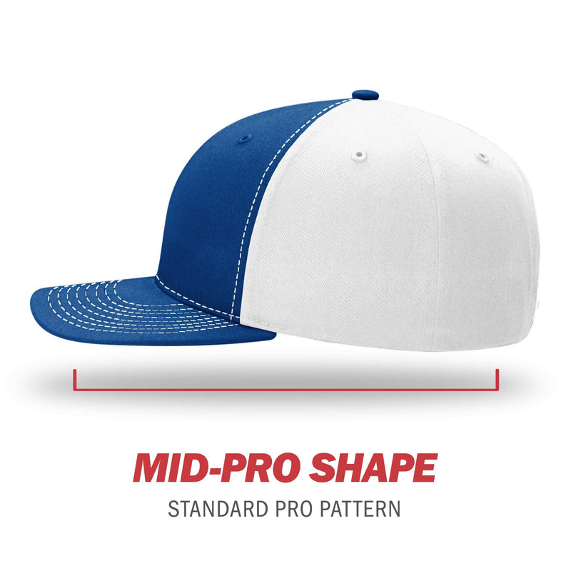 Richardson Unisex 312 Twill-Back Trucker Adjustable Backstrap Baseball Cap Royal/White One Size - BeesActive Australia