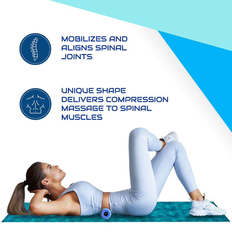 Ultra Back Roller, Small Roller Digs Deeper into Back Muscles Than Larger Rollers, Better Than Foam Rollers or Wheels, Trigger Point Massager, Real Back Pain Relief, Easy No Balancing, Back Stretcher - BeesActive Australia