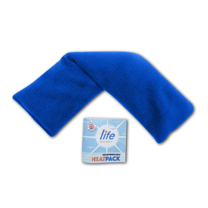 Microwave Wheat Bag Heat Pack – Lavender Scented Pain Relief for Neck Back & Shoulders - by Life Healthcare, Blue Fleece Cover - BeesActive Australia